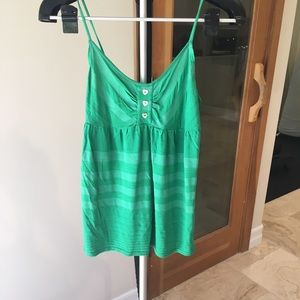 Green babydoll tank top